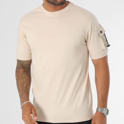 Tee Shirt A Poche Beige