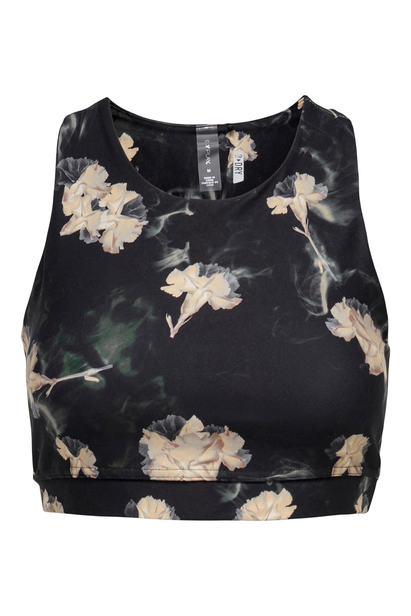 sutiã esportivo com estampa floral