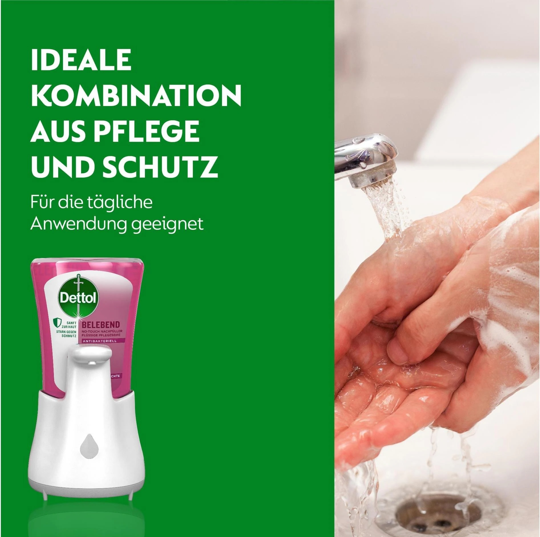 (250ml) No-Touch Starter Set Automatischer Seifen Spender inkl. Gardenberries Flüssigseife Hand Seife Batteriebetrieben (3078580) - Weiss