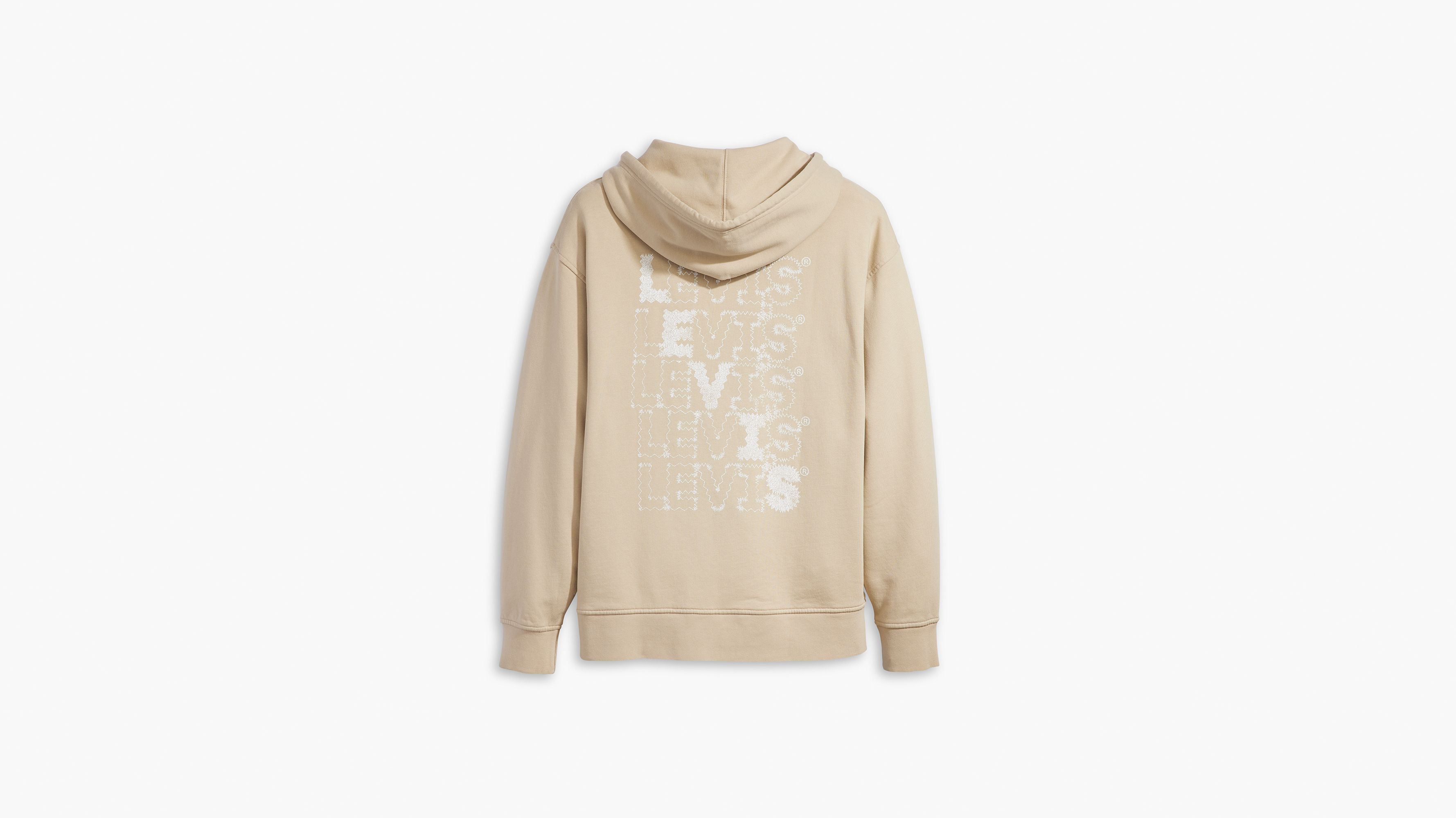 Sweat à capuche graphique relaxed - Step Headline Hoodie Feather Gray - Marron