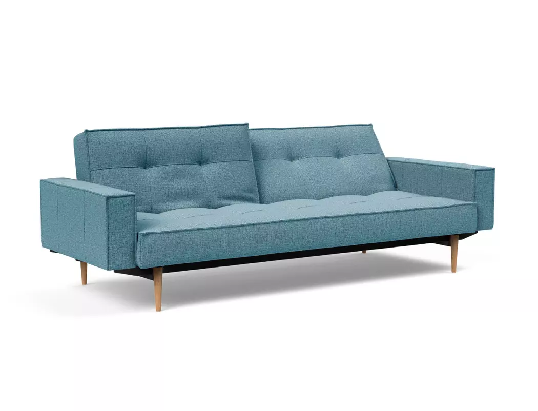 Schlafsofa mit Armlehnen Splitback Styletto hell
