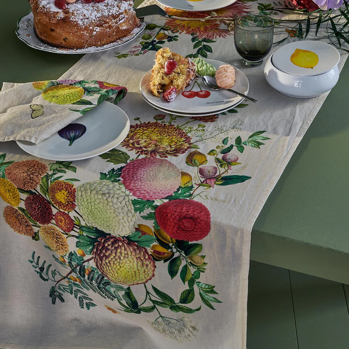 Chemin de table métis lin & coton multicolore 50X155 Garnier Thiebaut