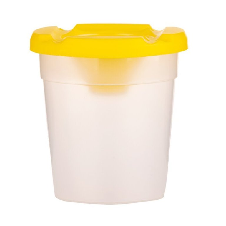 Wasserbecher mit Pinselablage und Auslaufschutz