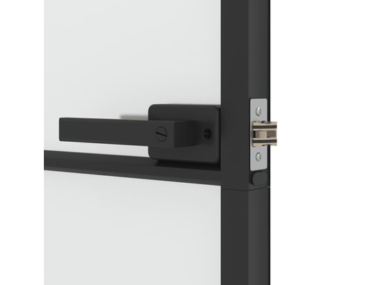 VIDAXL - Porte verre Porte intérieure mince noir 76x201,5 cm verre trempé alumini...