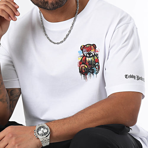 Tee Shirt Oversize Large Essentials Art Series Dripping Chest Blanc