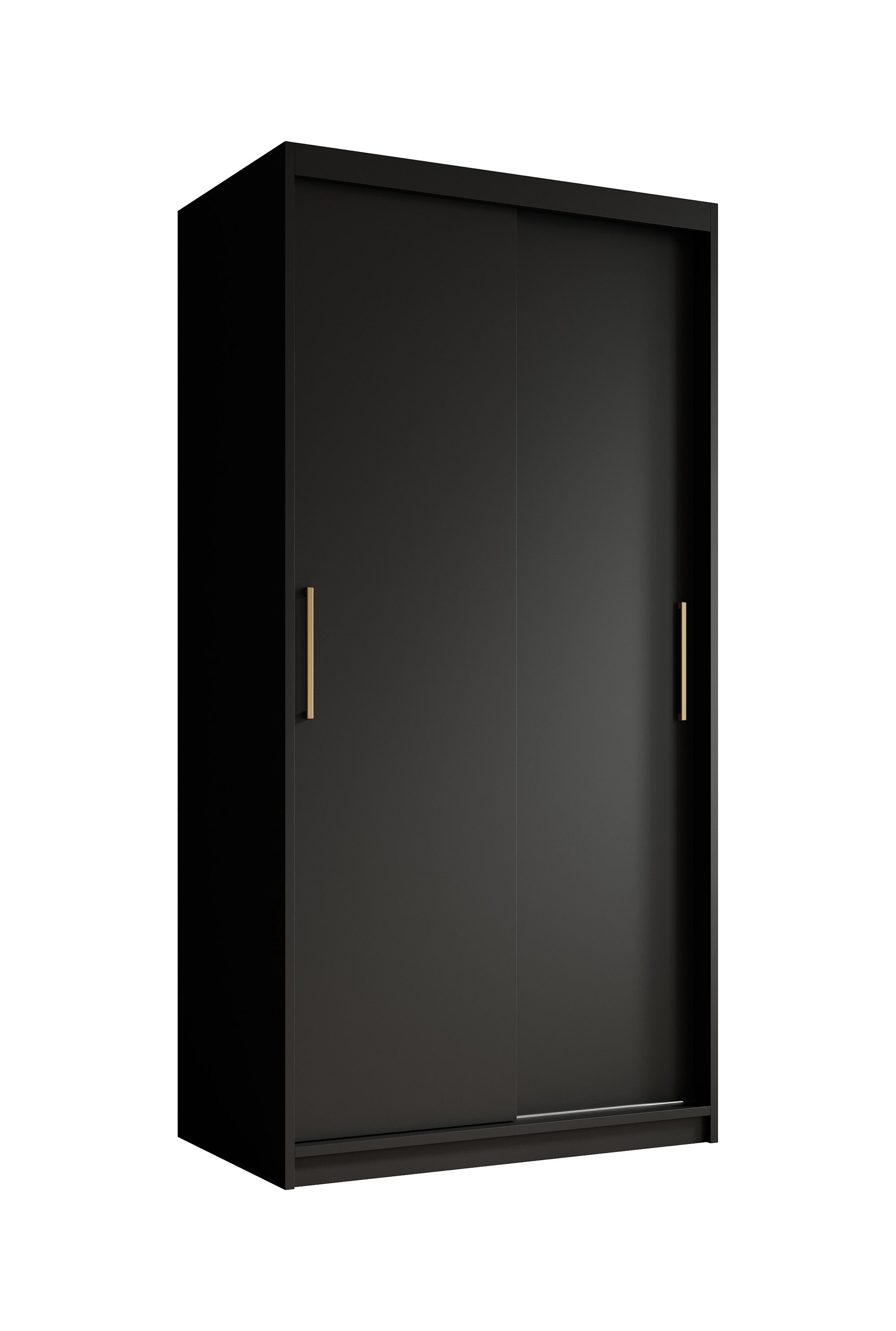 Mandalin - Kledingkast met schuifdeuren - Zwart - 100x62x200 cm