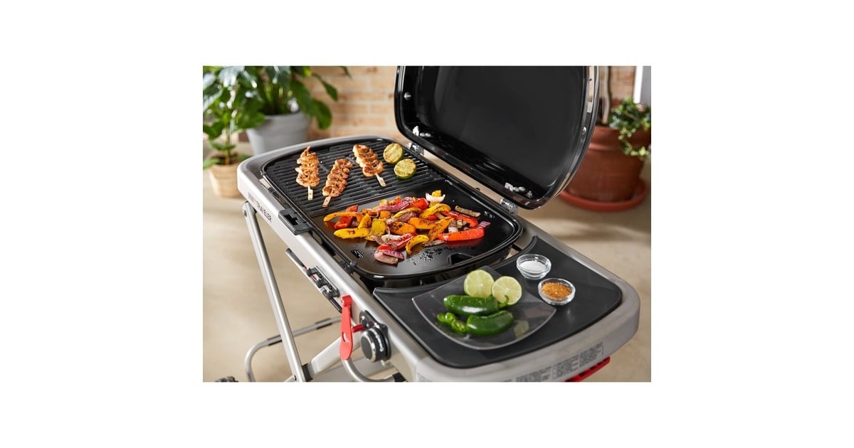 WeberBakplaat - Weber Traveler barbecue grillplaat  (Antraciet)
