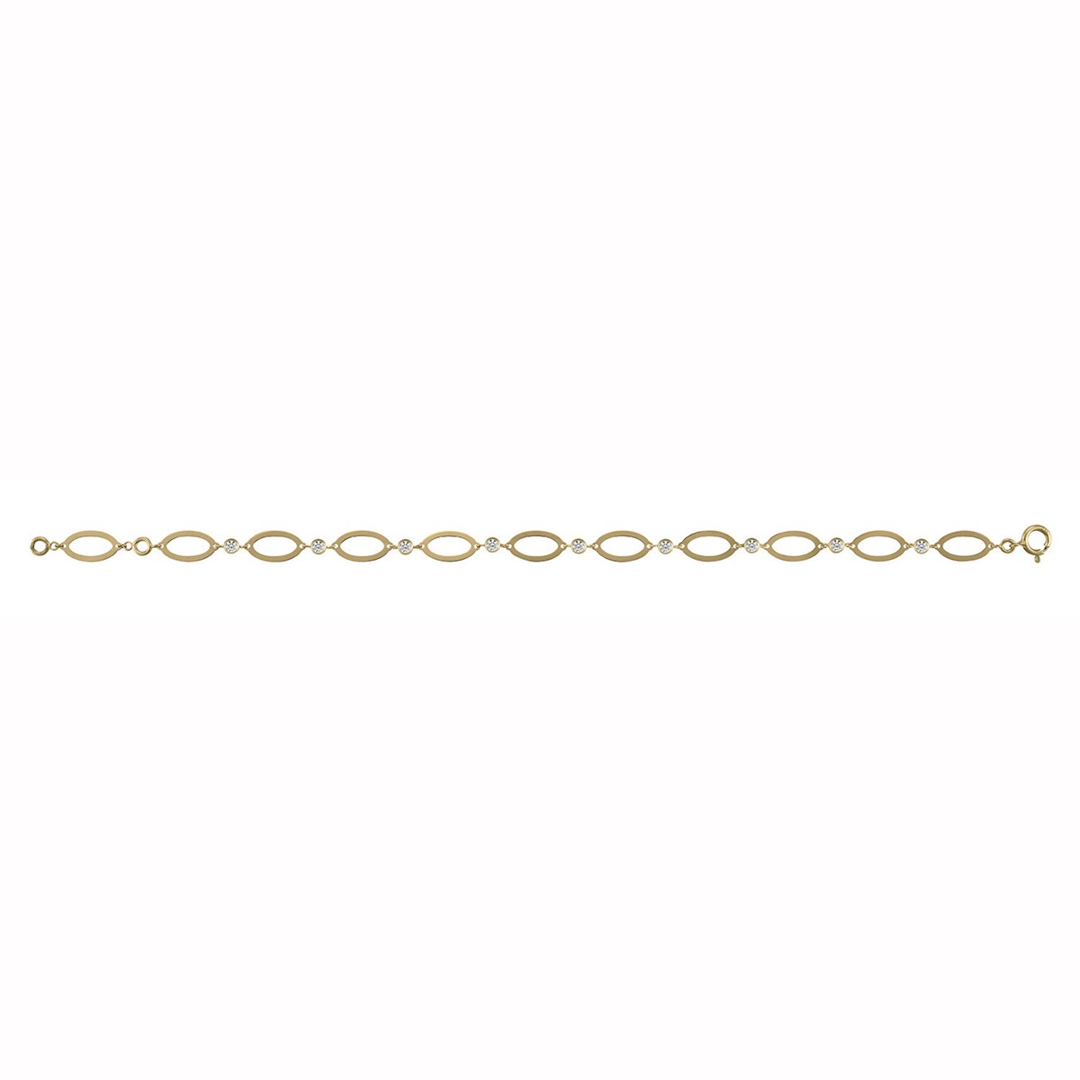 Bracelet Brillaxis motif ovale et oxyde de zirconium