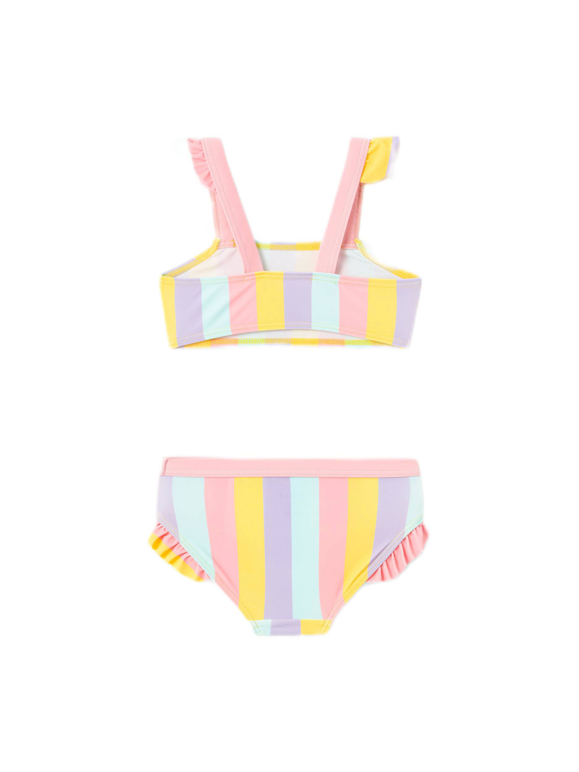 NAME IT crop bikini met ruches NMFZULLE geel/lila/lichtblauw/roze