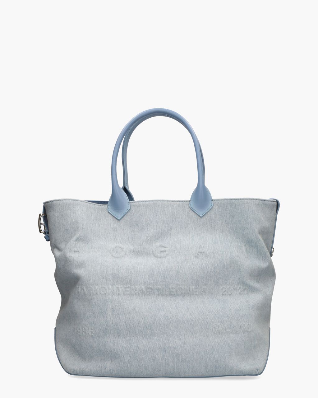 Hogan Script Shopping Bag Large Jeansblauw Tas