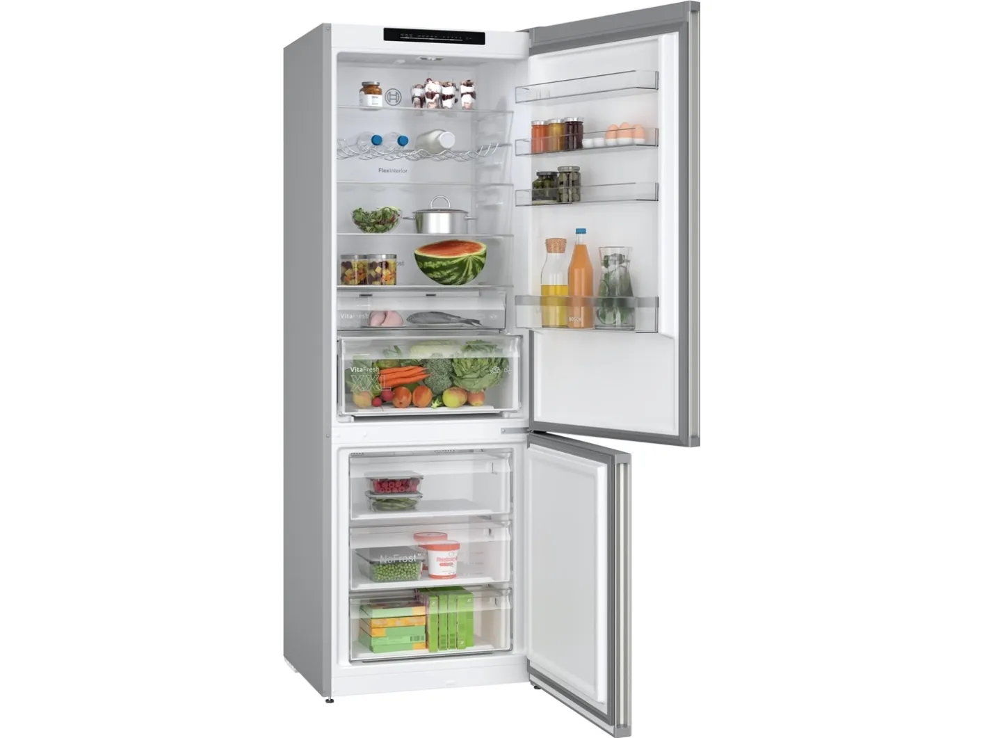 Bosch Serie 4 KGN492IDF køle-/fryseskab - Fritstående - 440 L - Rustfrit stål