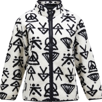 Peak Performance Graphic Pile Fleecejacke Offwhite Damen