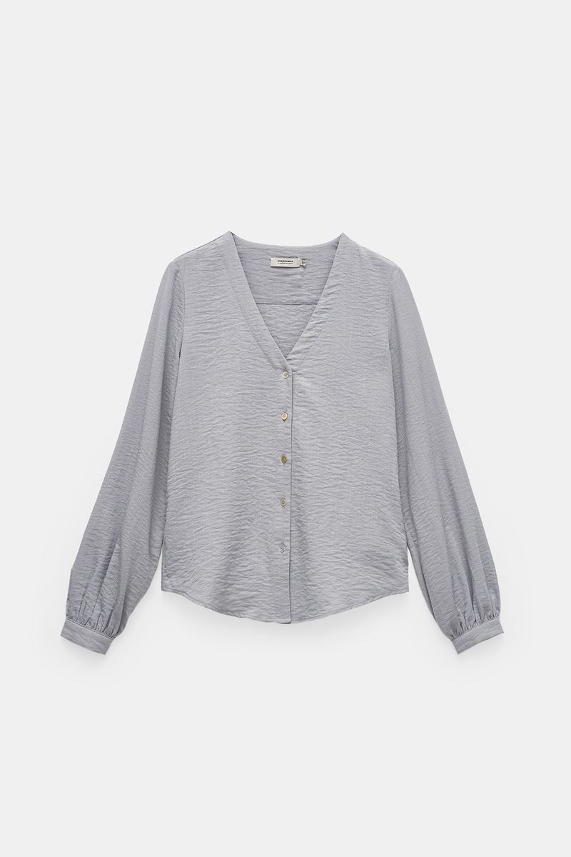 CAMISA DE SENHORA  COM DECOTE EM V