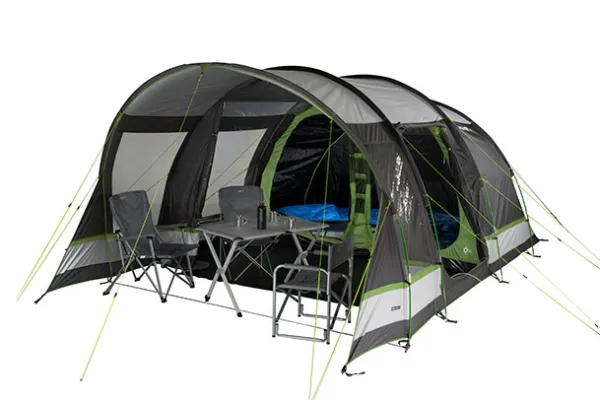 High Peak Garda 5.0, Camping, Tunneltelt, 5 person(er), Grøn, Lys grå