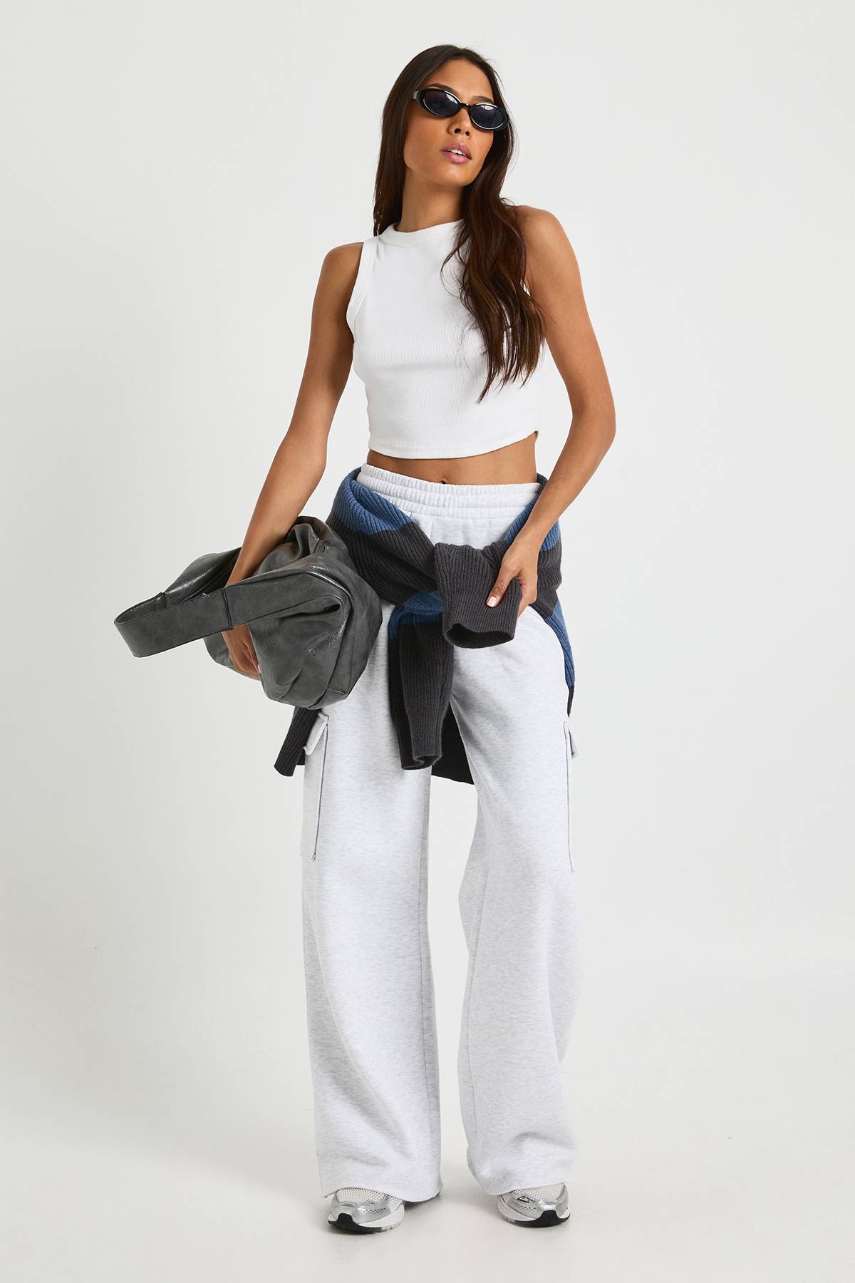 boohoo Jogger Cargo Taille Haute Jambes Larges