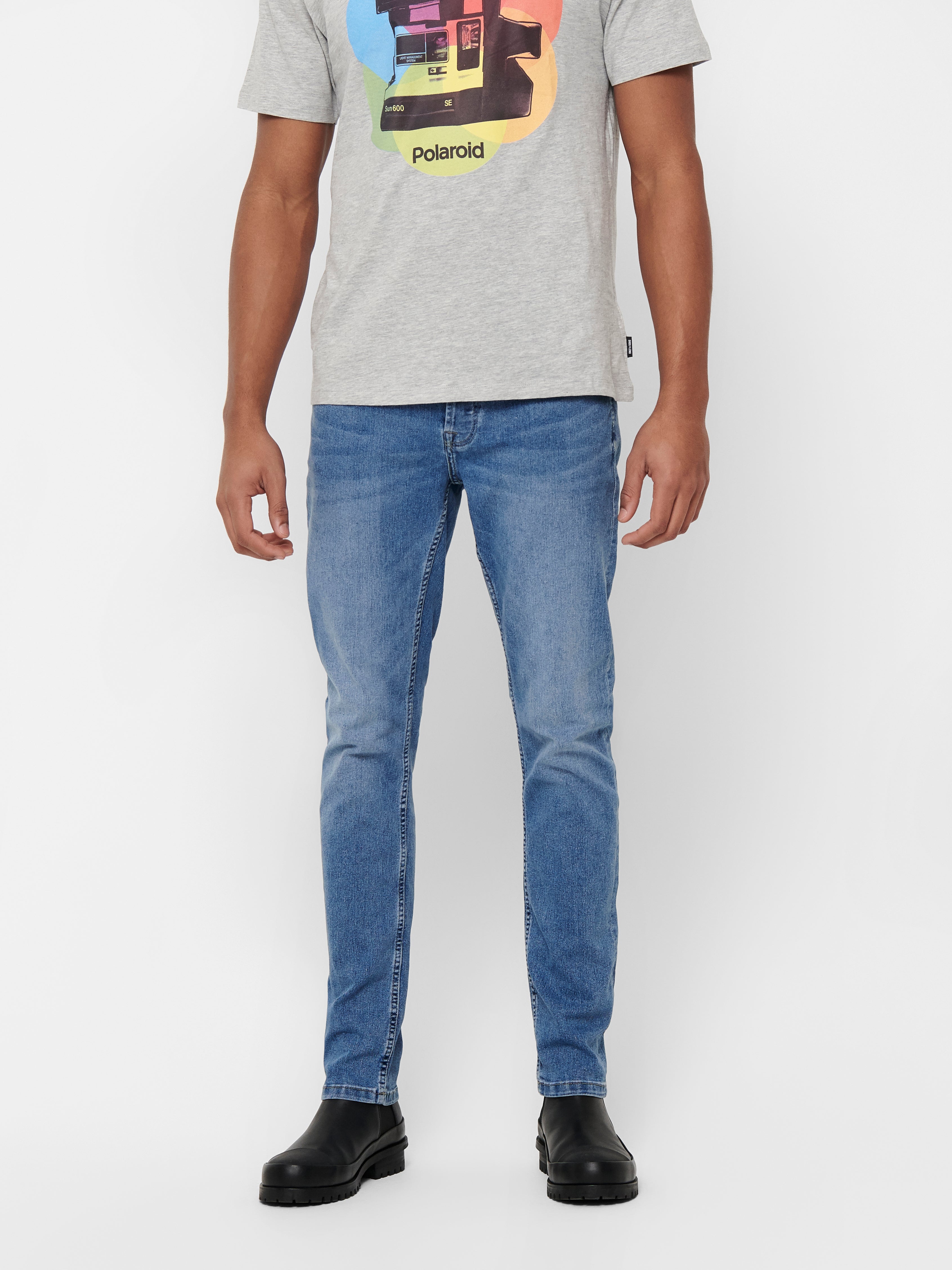 ONSLOOM Mittlere Taille Slim Fit Jeans Blue Denim