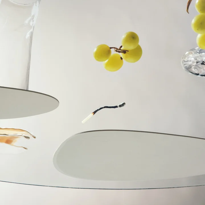 Lind DNA - Geschenkset Curve L, Nupo hellgrau (4 Tischsets   4 Serviettenringe)