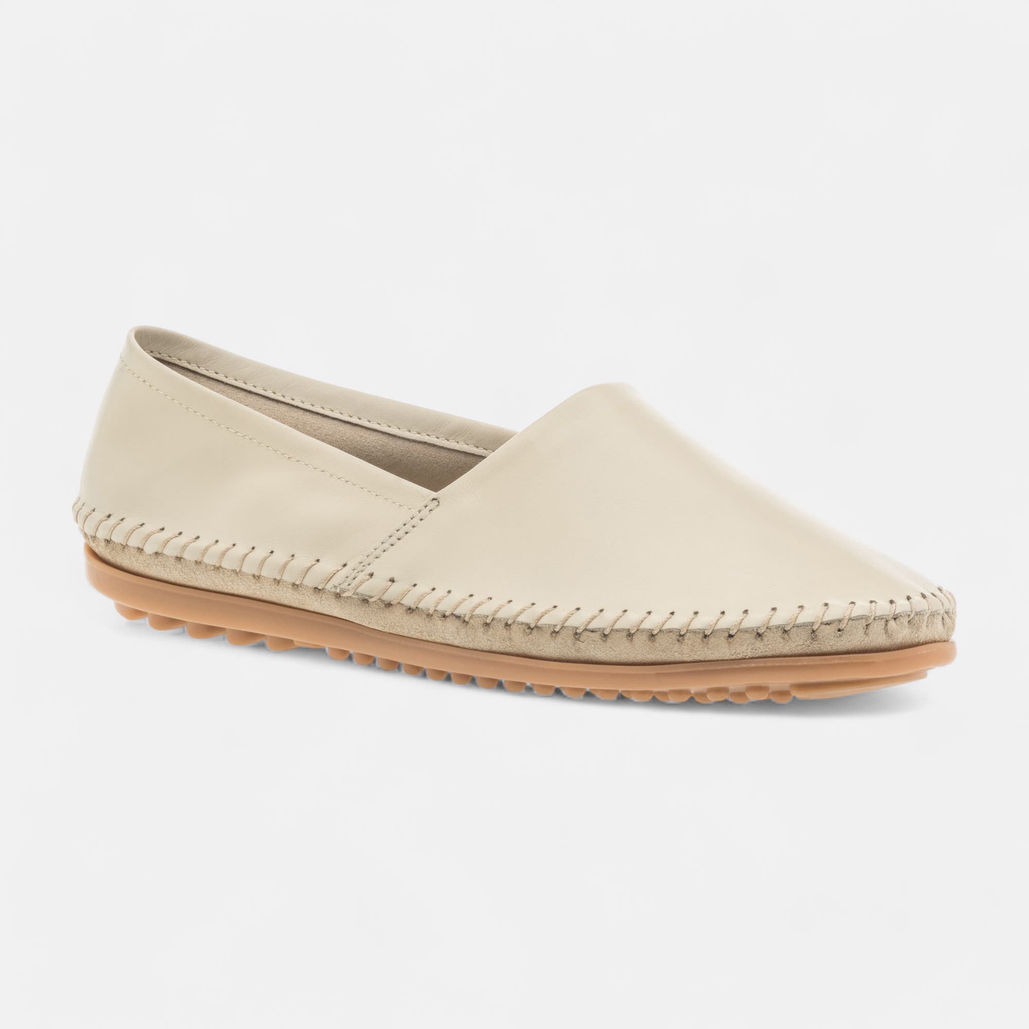Mocassins Femme en cuir beige