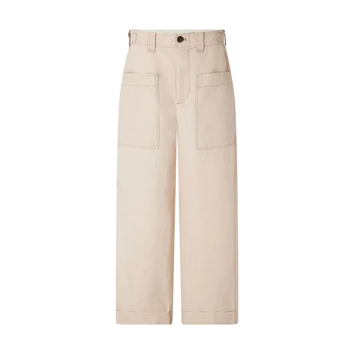 Soeur Pantalon Thabor Coton et Lin | Poudre