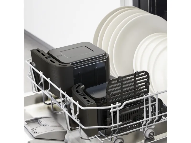 Tefal Dual Easy Fry & Grill EY905B Dobbelt 8,3 l Standalone 2700 W Varmluftfryser Grå (EY905B)