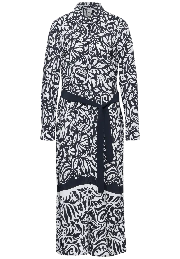 Maxi Print Kleid - deep blue