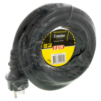 Aansluitsnoer 3x1.5mm² Neopreen 5 Meter Zwart