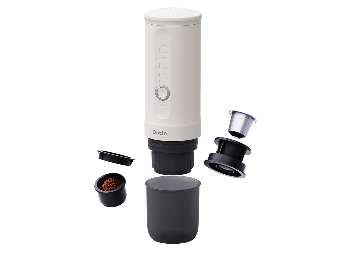 OutIn Nano draagbare elektrische espressomachine - White