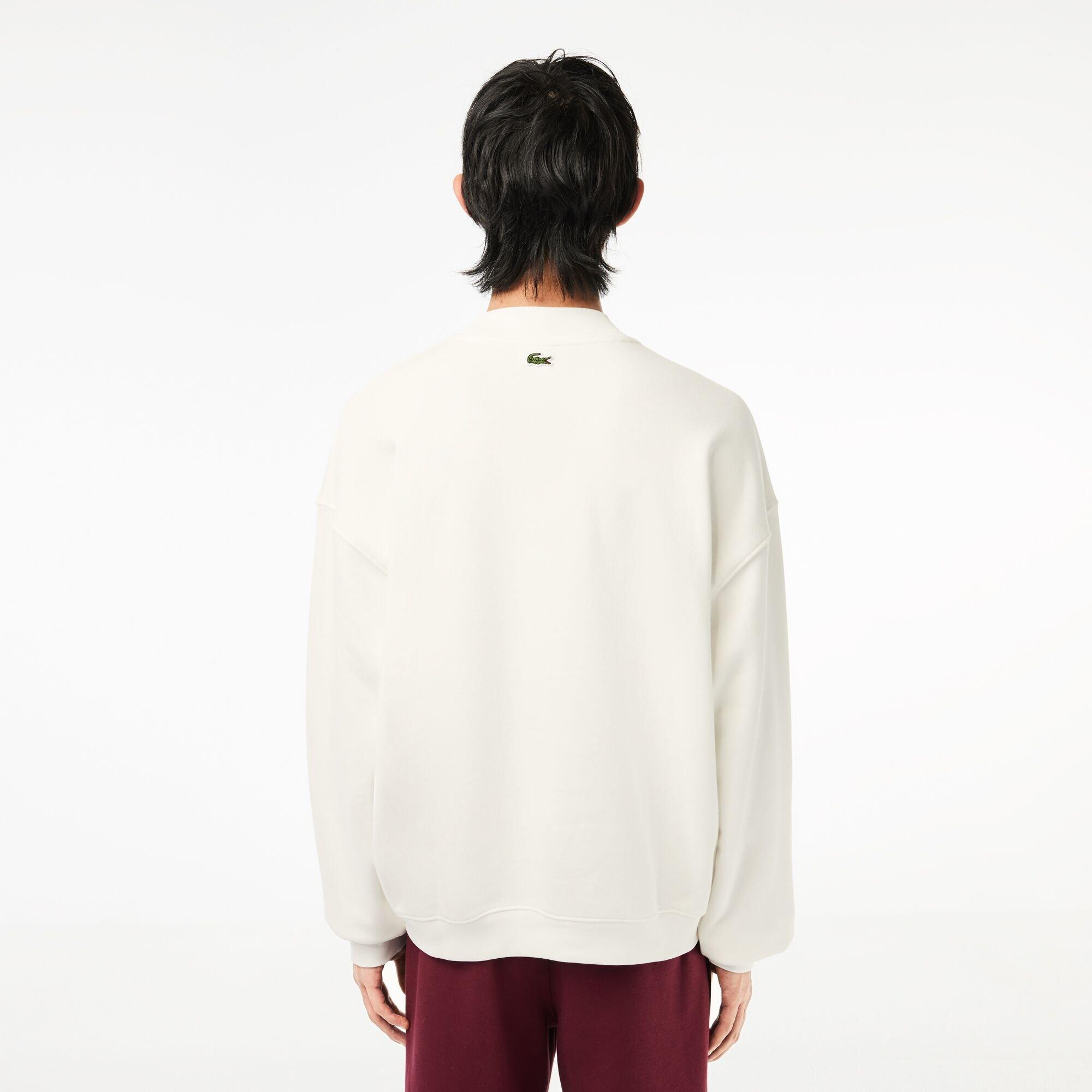 Lacoste Oversized Embroidered Cotton Sweatshirt