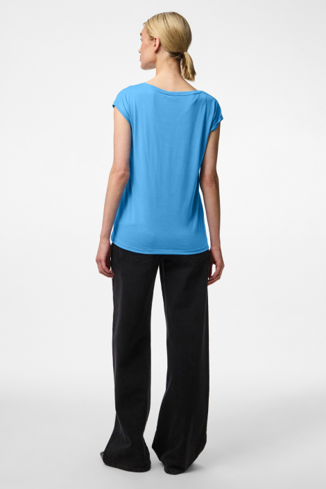 Pieces blauwe dames t-shirt
