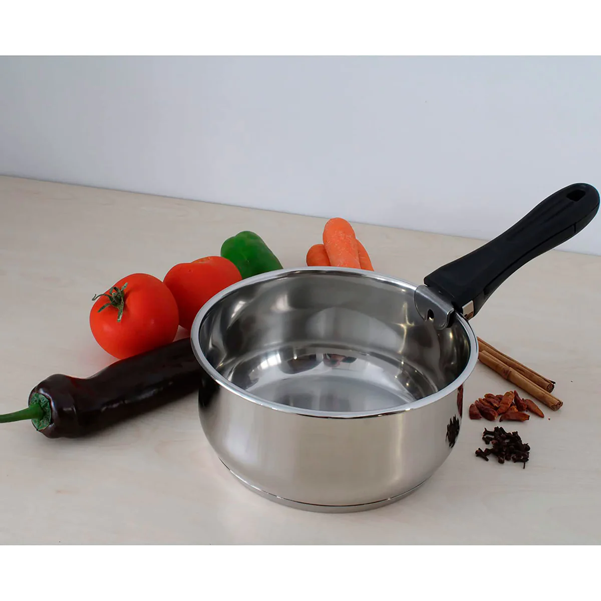 Batterie de Cuisine Induction, Poignée Amovible, 24 Pièces, Acier inox