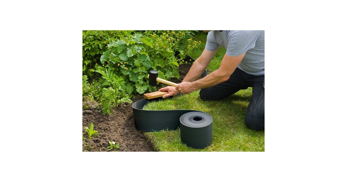 NatureBorderrand H7,5cm x 10m begrenzing  (Zwart)