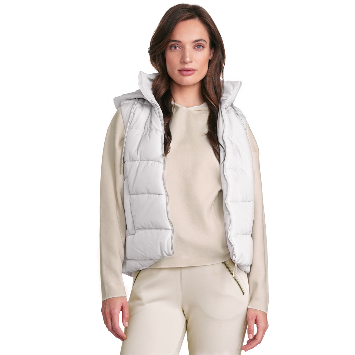 Gina Collection Damen Weste in Unifarben hellbeige