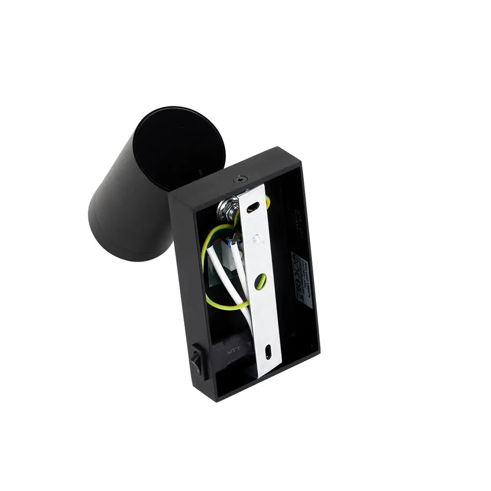 Qazqa wandlampen jeana luxe zwart gu10