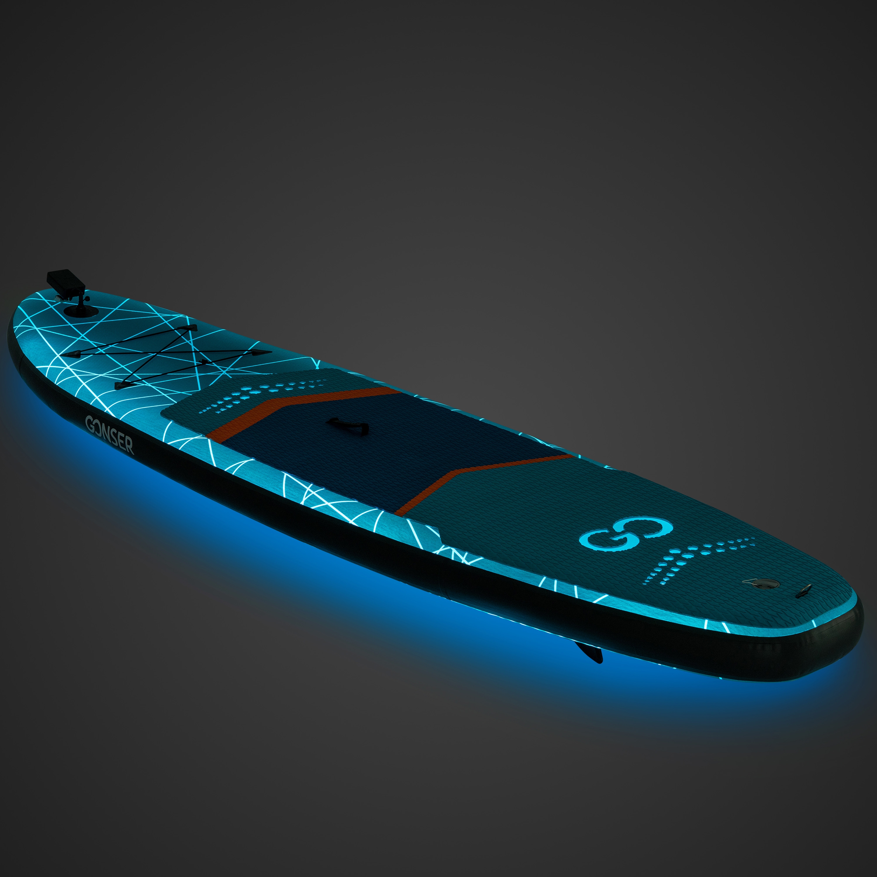 LED Stand Up Paddle LASER 320 cm schwarz