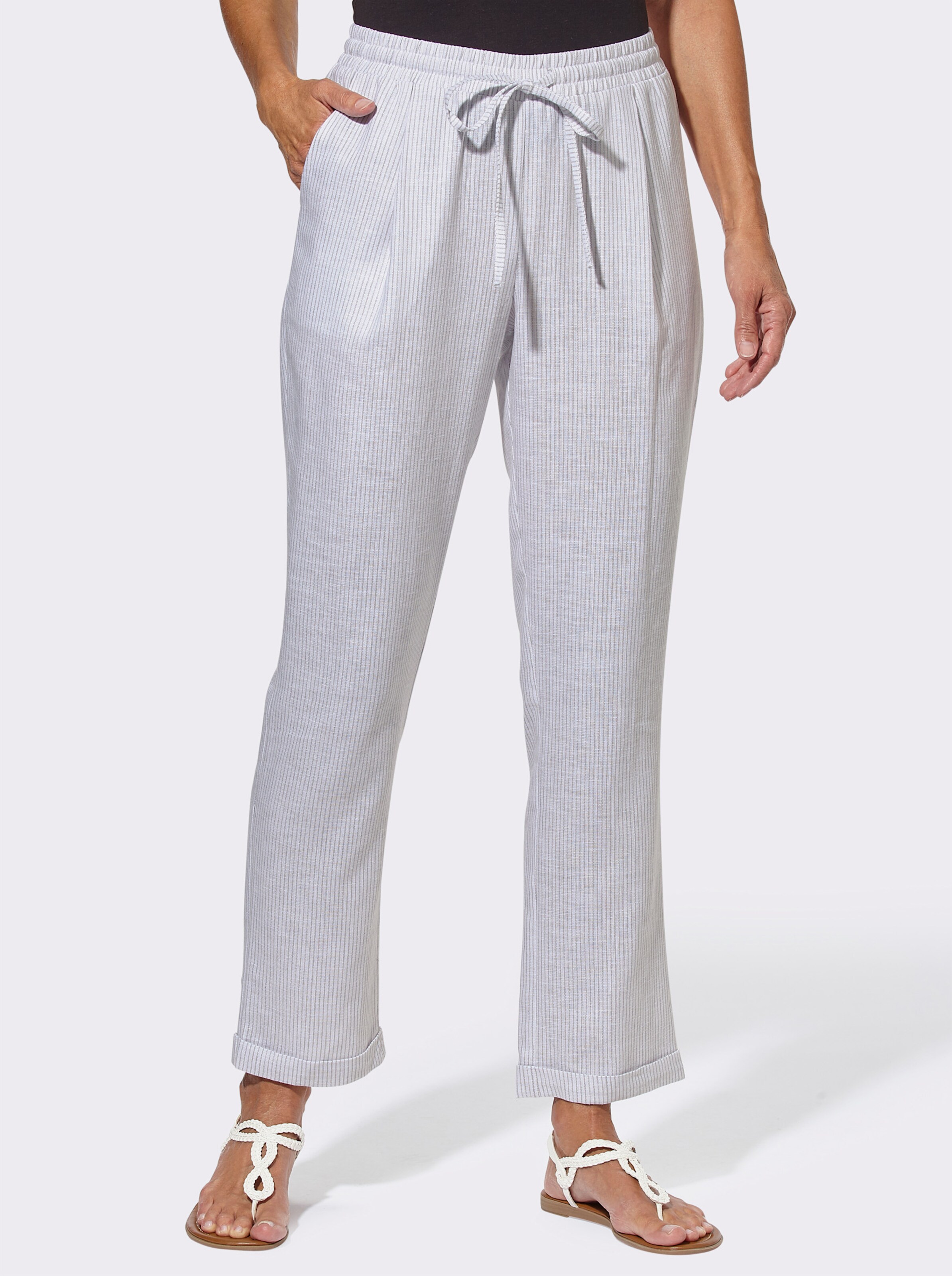 Schlupfhose mit Bundfalten