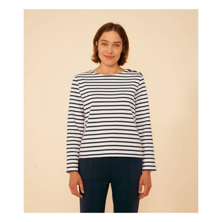 Petit Bateau Marinière Majorel - Collection Femme | Bleu marine