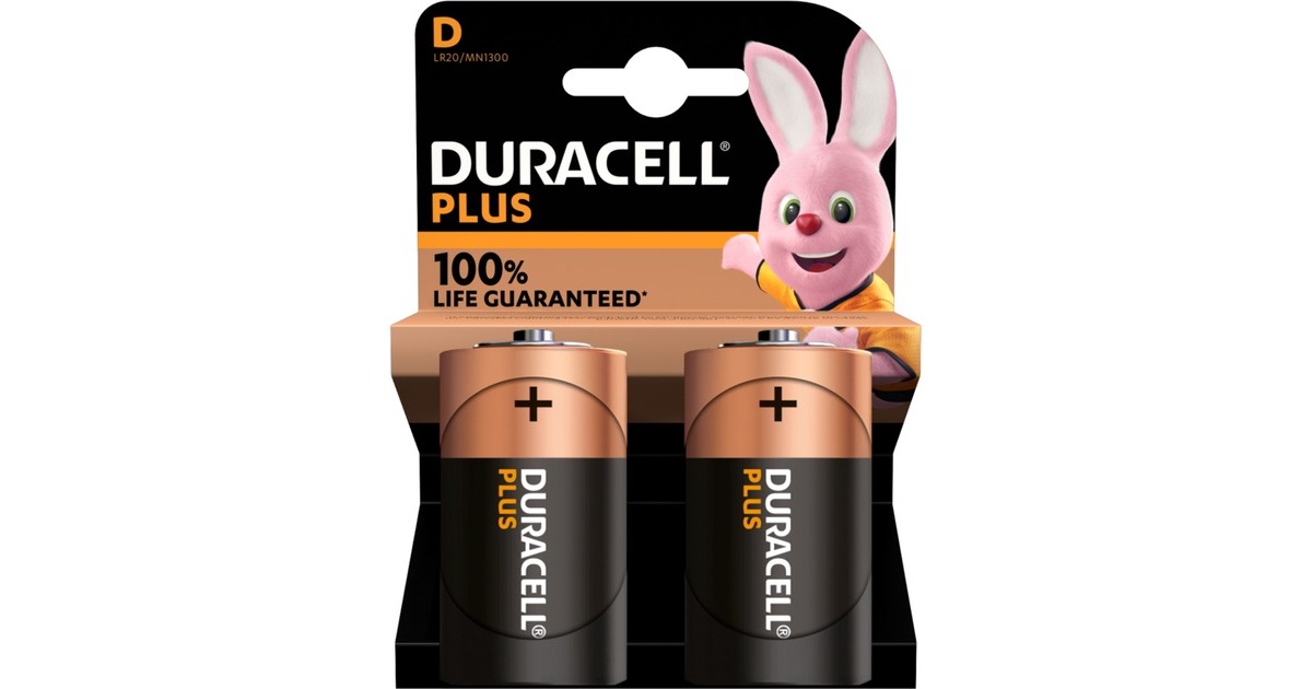 DuracellPlus Alkaline D-batterijen  (2 stuks)