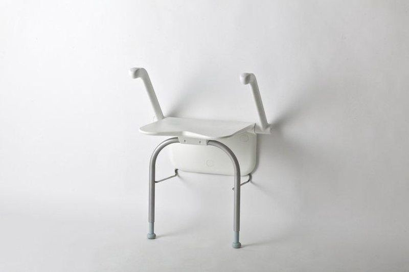 Etac - Relax Douchezitting - Wit - Kunststof - Opklapbaar