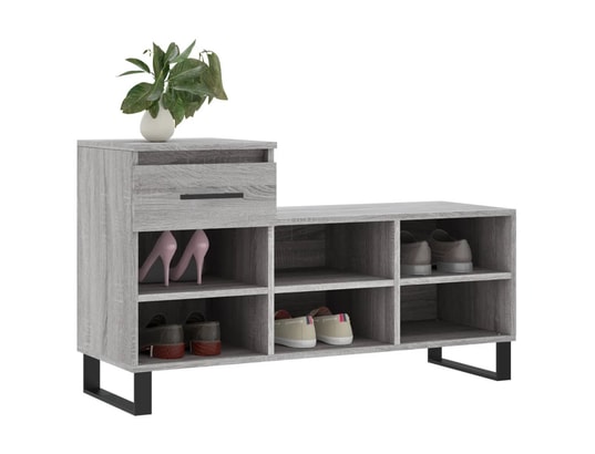 VIDAXL - Armoire à chaussures sonoma gris 102x36x60 cm bois d'ingénie...