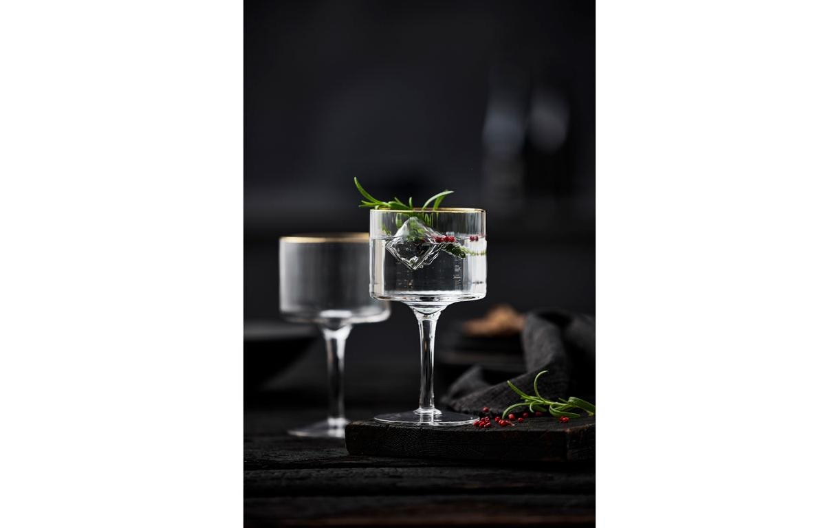 Gin Glas Palermo Gold 4 Stück, 45 clGläser mit feinem Goldrand