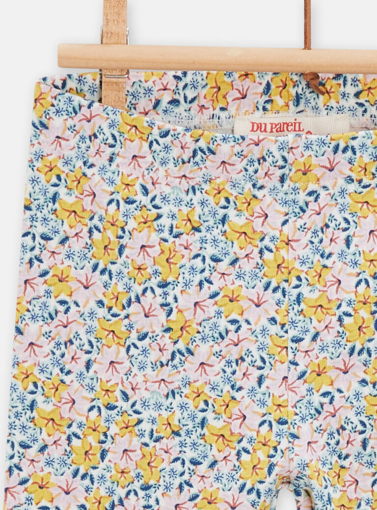 Legging à motif fleuri pour bébé fille