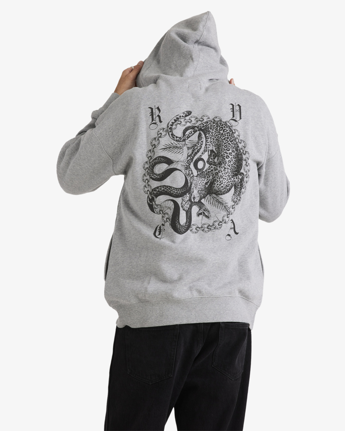 Rvca Benj Hoodie Grey Marlie