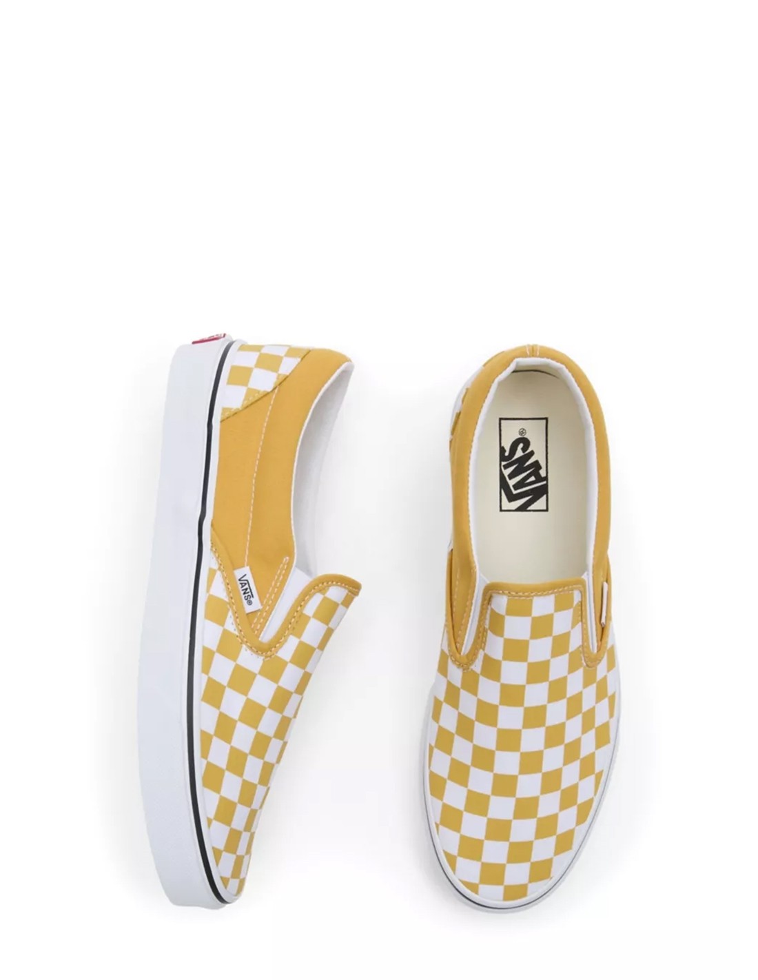 vans Sneakers Femme UA Classic Slip-on Blanc/Jaune