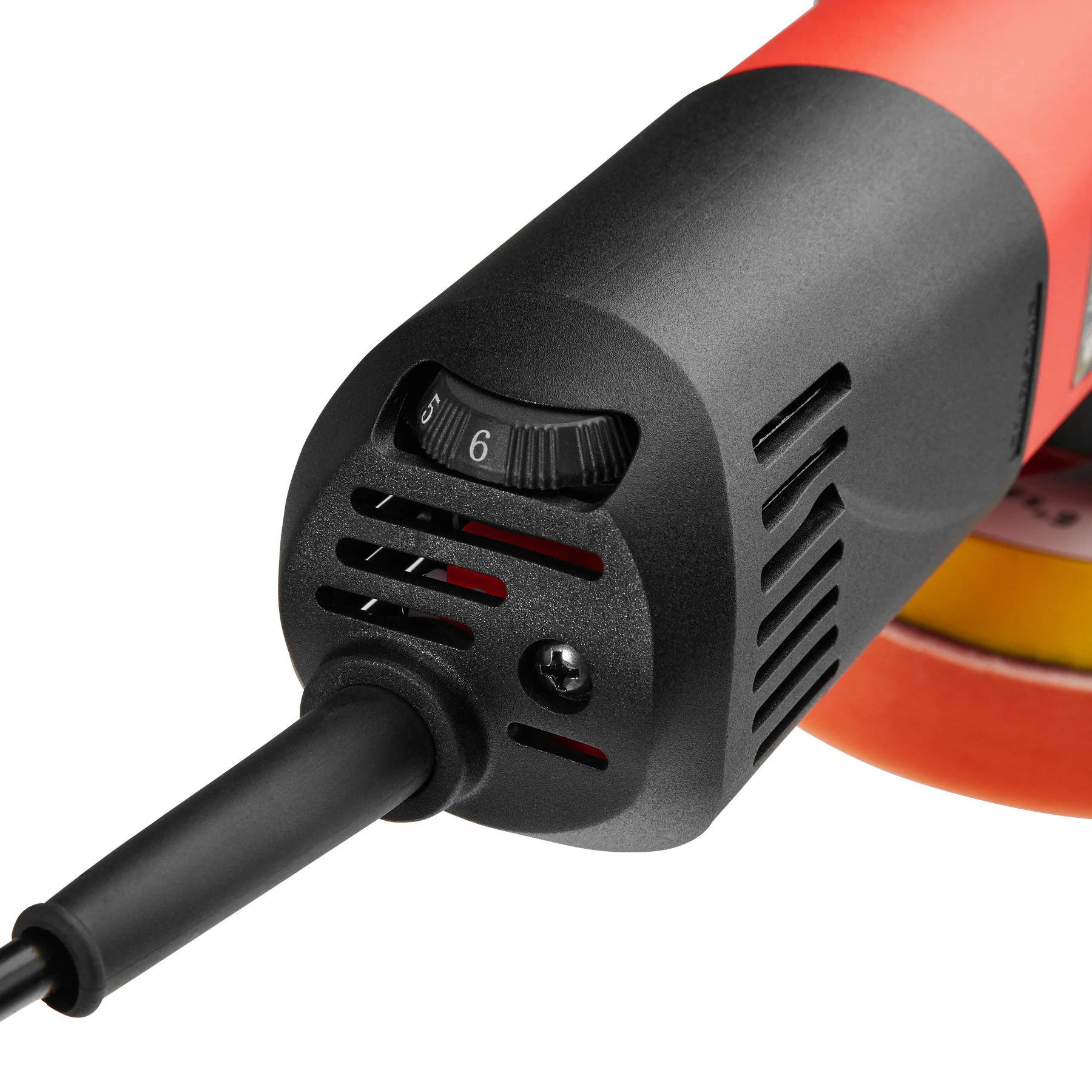 tectake® 5-teiliges Exzenter Poliermaschinen-Set, 710 W, mit Bogenhandgriff und zusätzlichem Stabgriff, inklusive 2 Ersatzkohlen und Transportkoffer