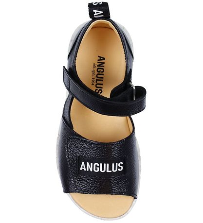 Angulus Sandale - Schwarz m. Riemen mit Logo