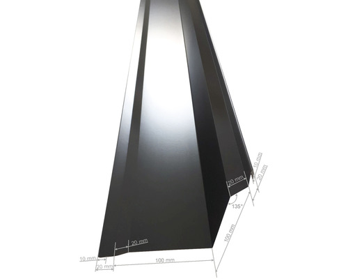 PRECIT binnenhoek voor sandwichpaneelwand, antracietgrijs RAL 7016, 2000 mm x 300 mm
