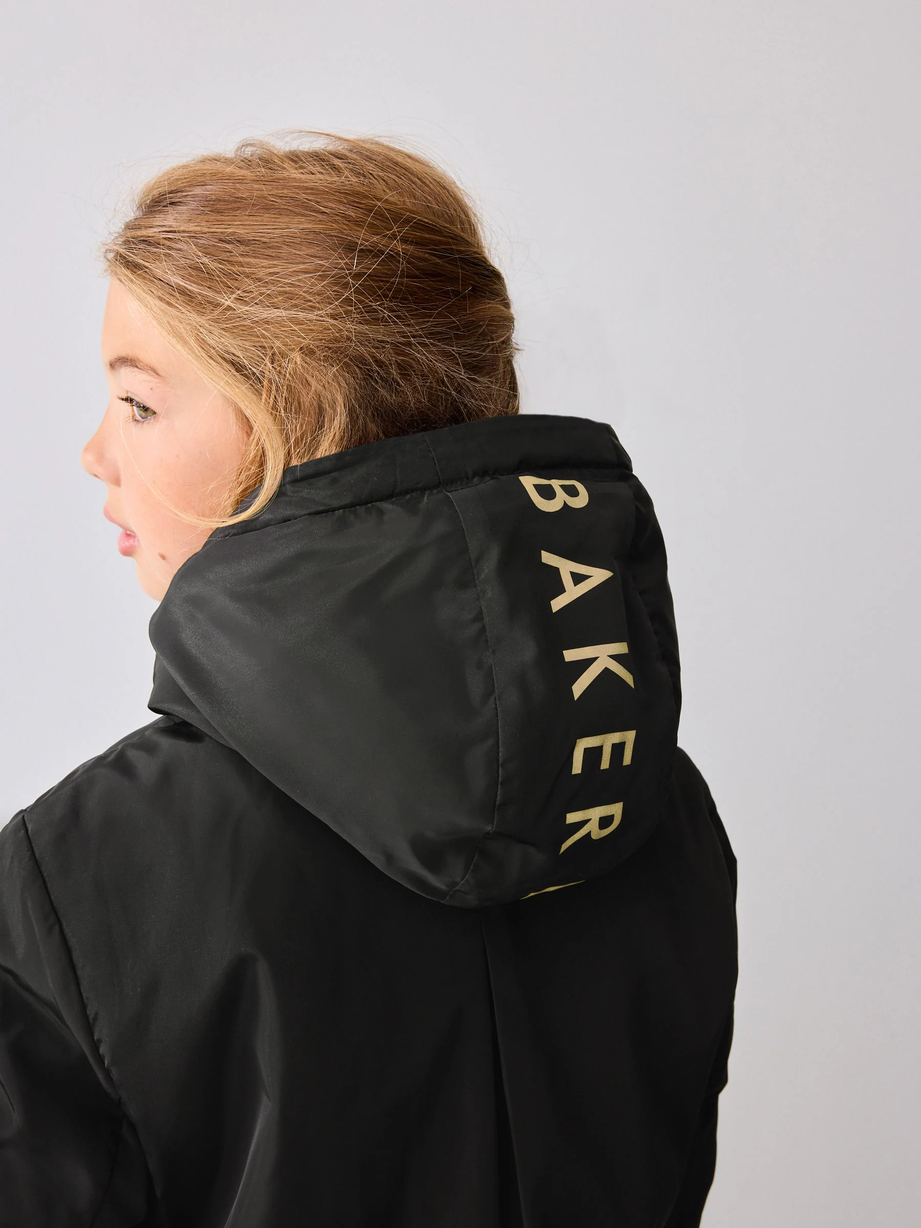 Zwart - Baker by Ted Baker regenjas met merklogo op de zoom