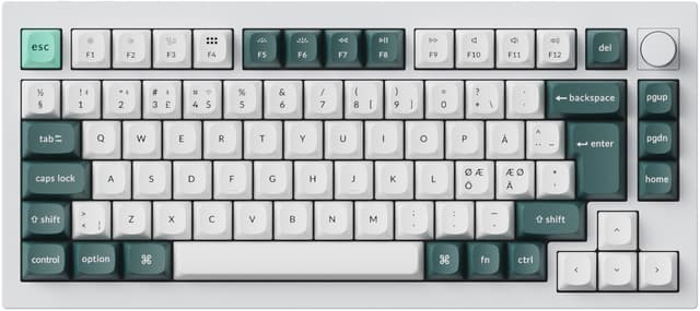 Keychron Q1 HE Shell White Trådløst gaming tastatur