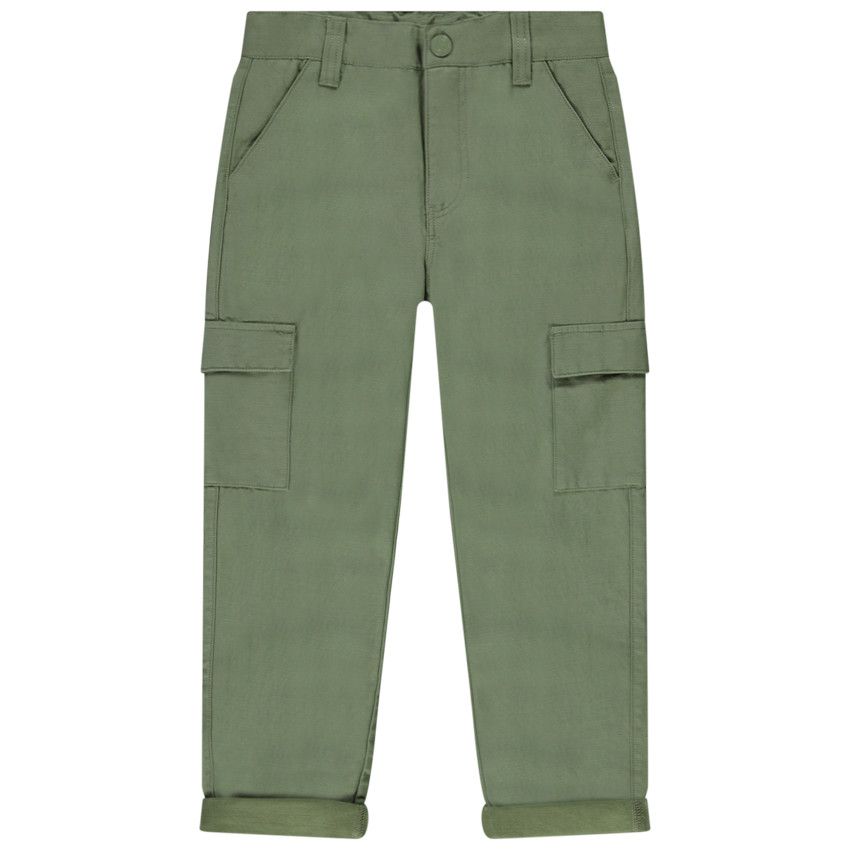 Pantalon cargo uni pour garçon - Kaki