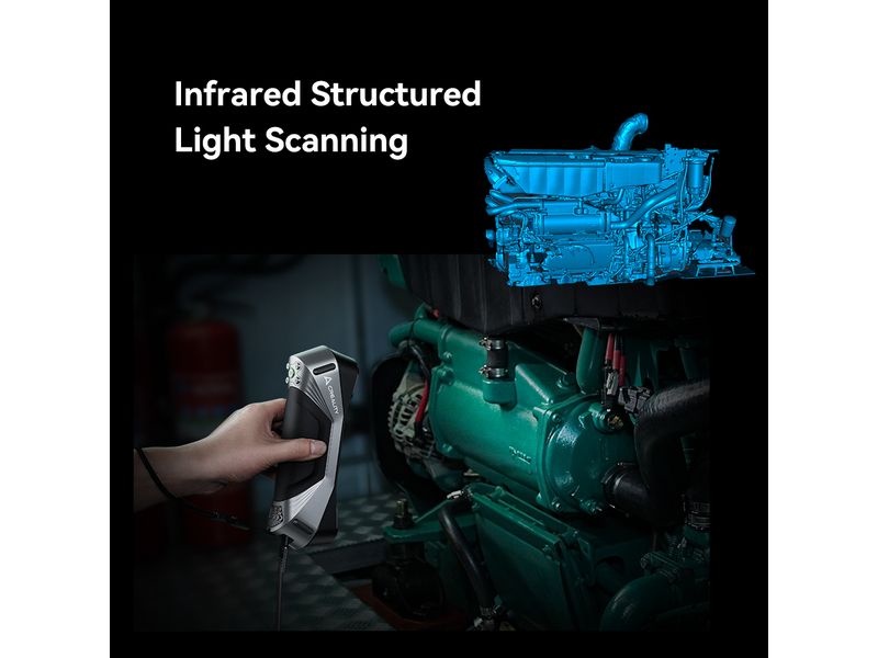 Creality 3D-Scanner CR-Scan Raptor Tragbarer 3D-Scanner mit messtechnischer Genauigkeit für Objekte aller Grössen